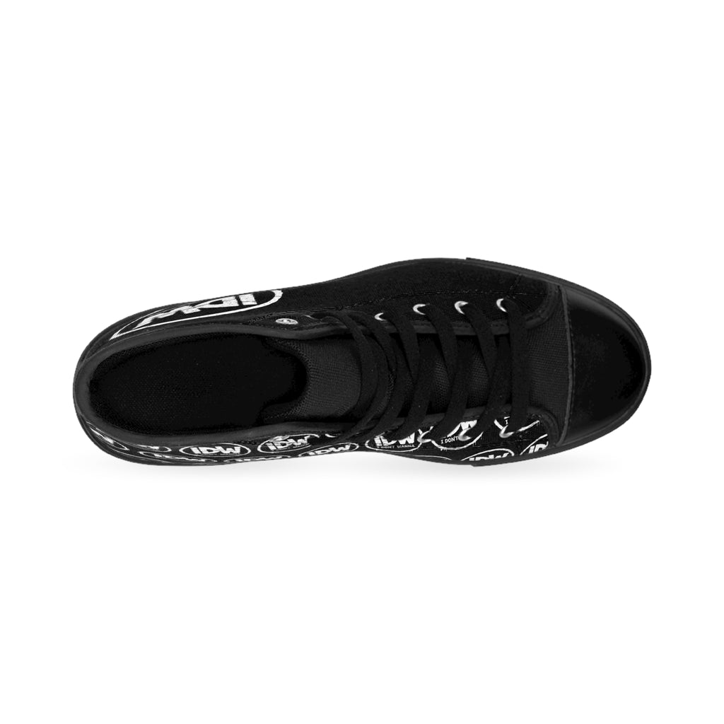 "I Don't Wanna" High Top Sneakers — Men's Classic Casual Shoes