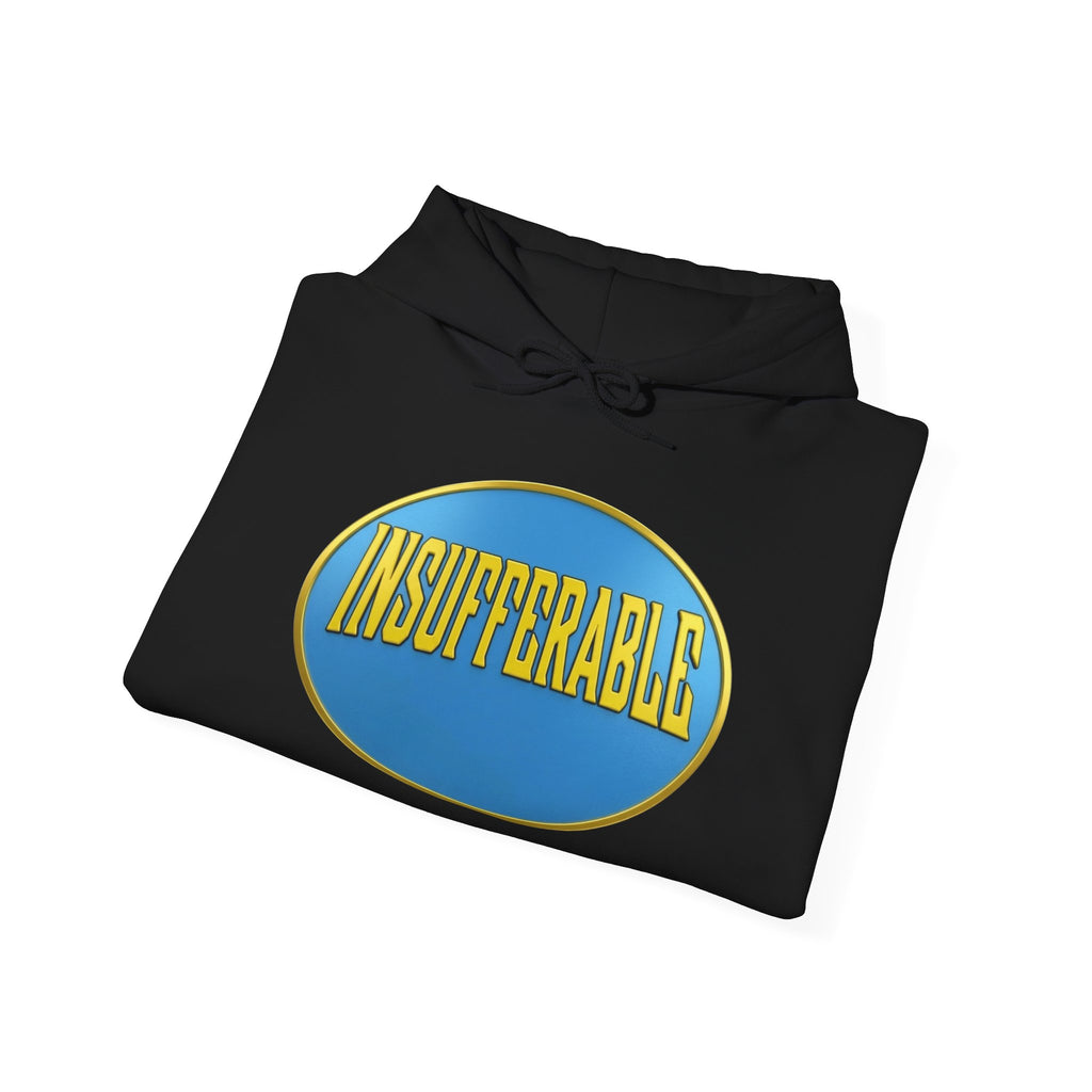 Insufferable Before Coffee Hoodie — Invincible-Inspired Double Logo Coffee Lover Hoodie