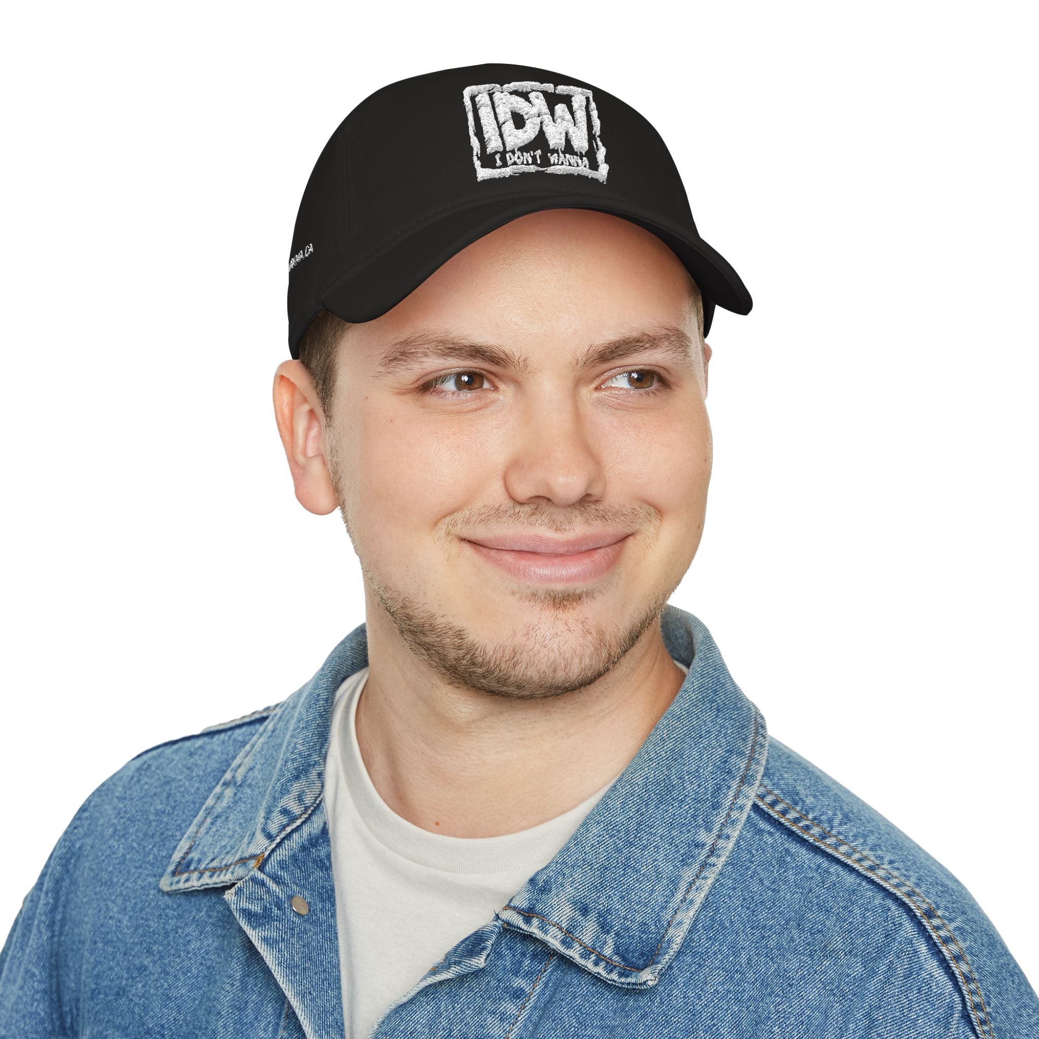 Low Profile Baseball Cap — Embroidered "I DONT WANNA" Hat