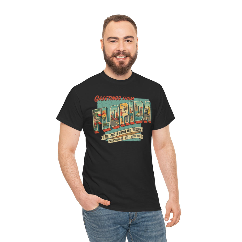 Florida Man 'We Wish You Were Here' T-Shirt — Greetings From Florida News Headlines
