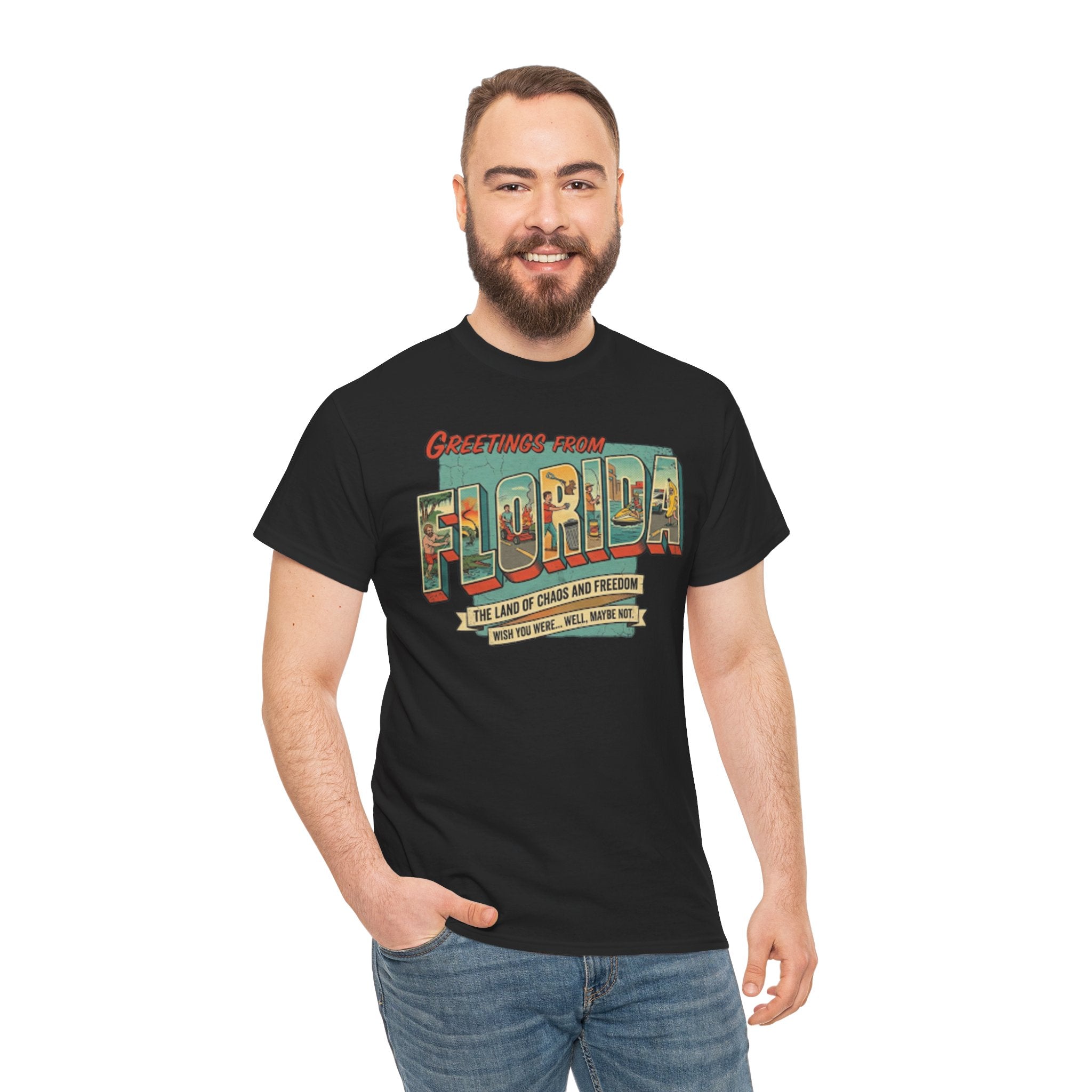 Florida Man 'We Wish You Were Here' T-Shirt — Greetings From Florida News Headlines