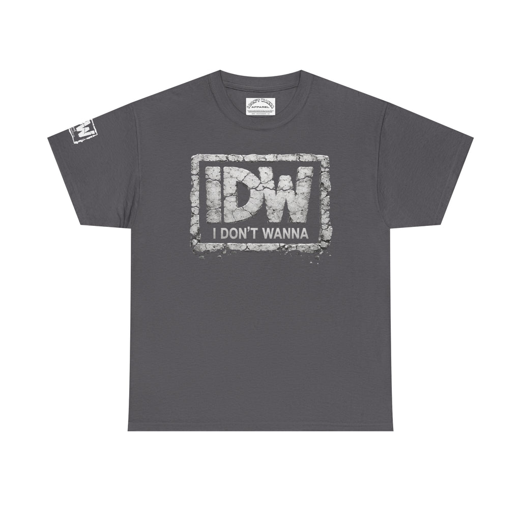 Distressed 3D Concrete IDW Logo T-Shirt — Vintage Urban Graphic Tee