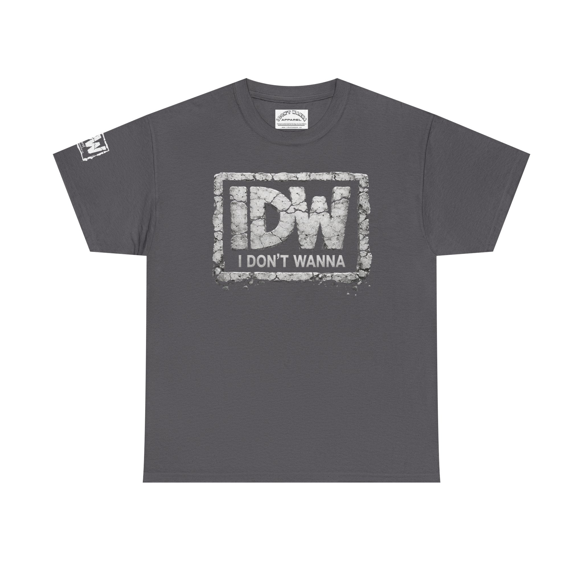 Distressed 3D Concrete IDW Logo T-Shirt — Vintage Urban Graphic Tee