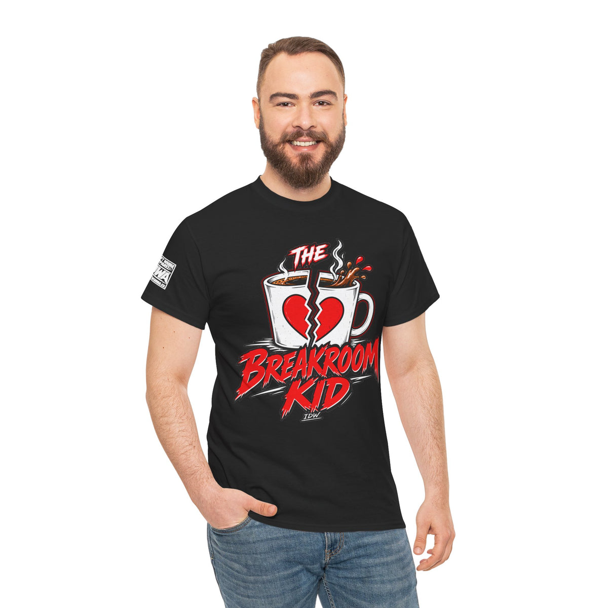 Breakroom Kid Tee — “I Think I’m TIRED. I Know I’m COMFY.” Coffee Shop Graphic Tee