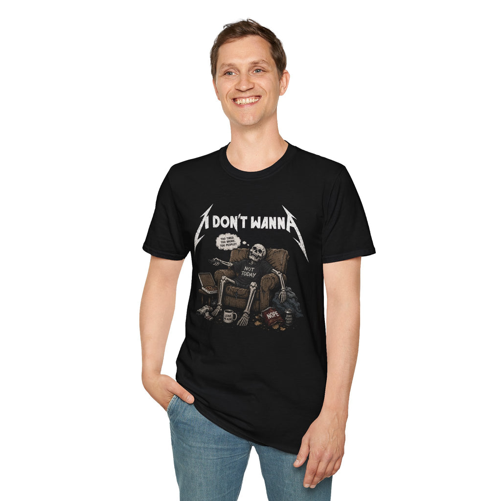 90s Metal 'I Don't Wanna' Skeleton T-Shirt