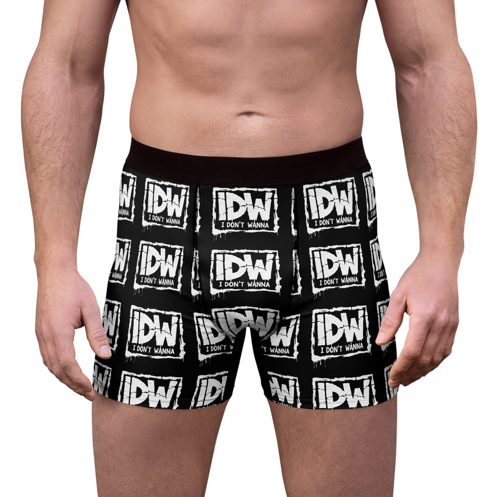 I Don't Wanna Boxer Briefs — Men's Message Boxer Briefs (AOP)