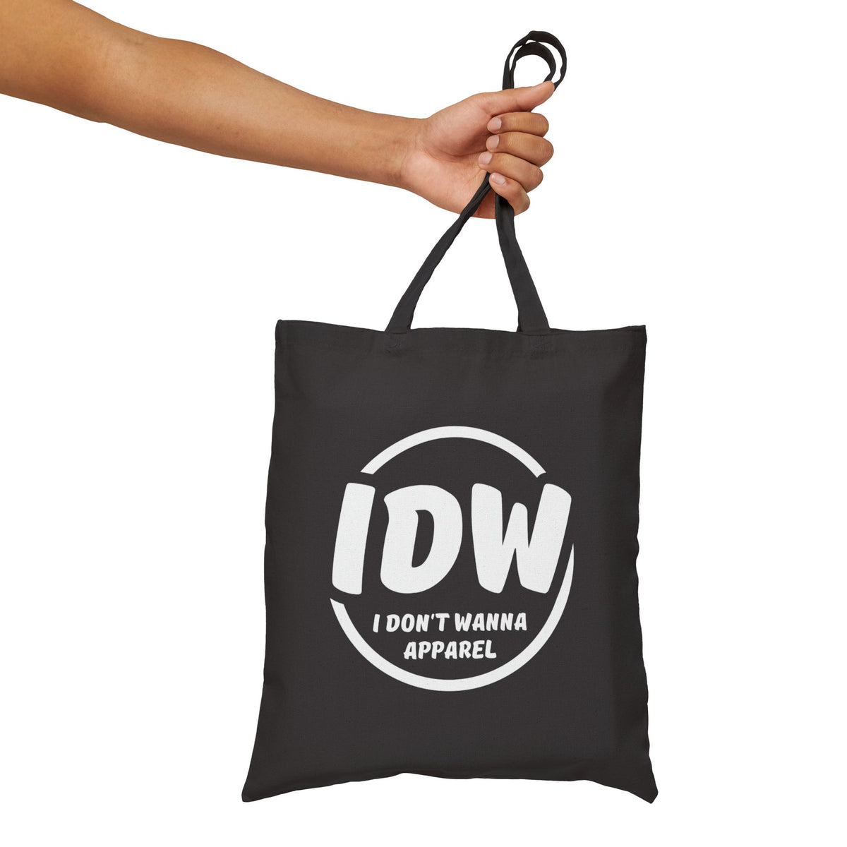I Don’t Wanna Canvas Tote — Funny Minimalist Cotton Shopper
