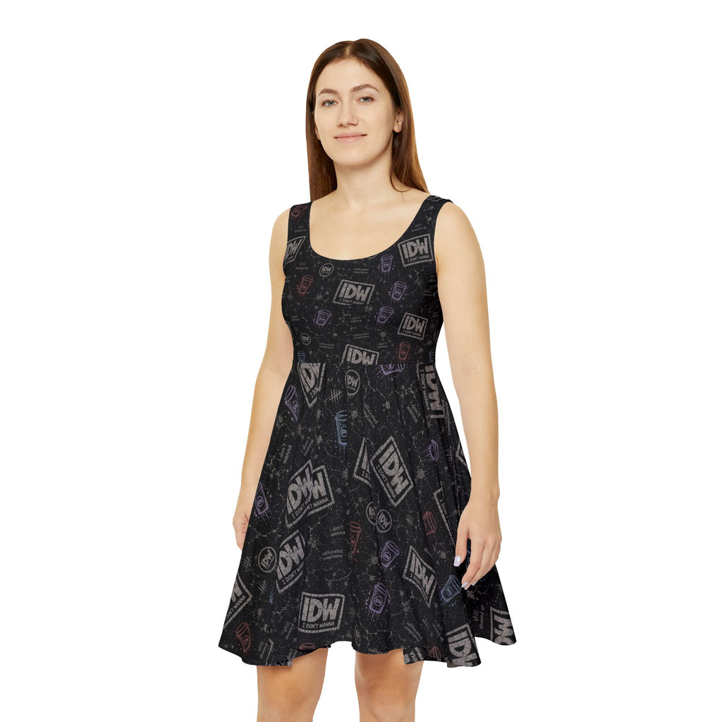I Don't Wanna Skater Dress — Women's Summer Casual Streetwear