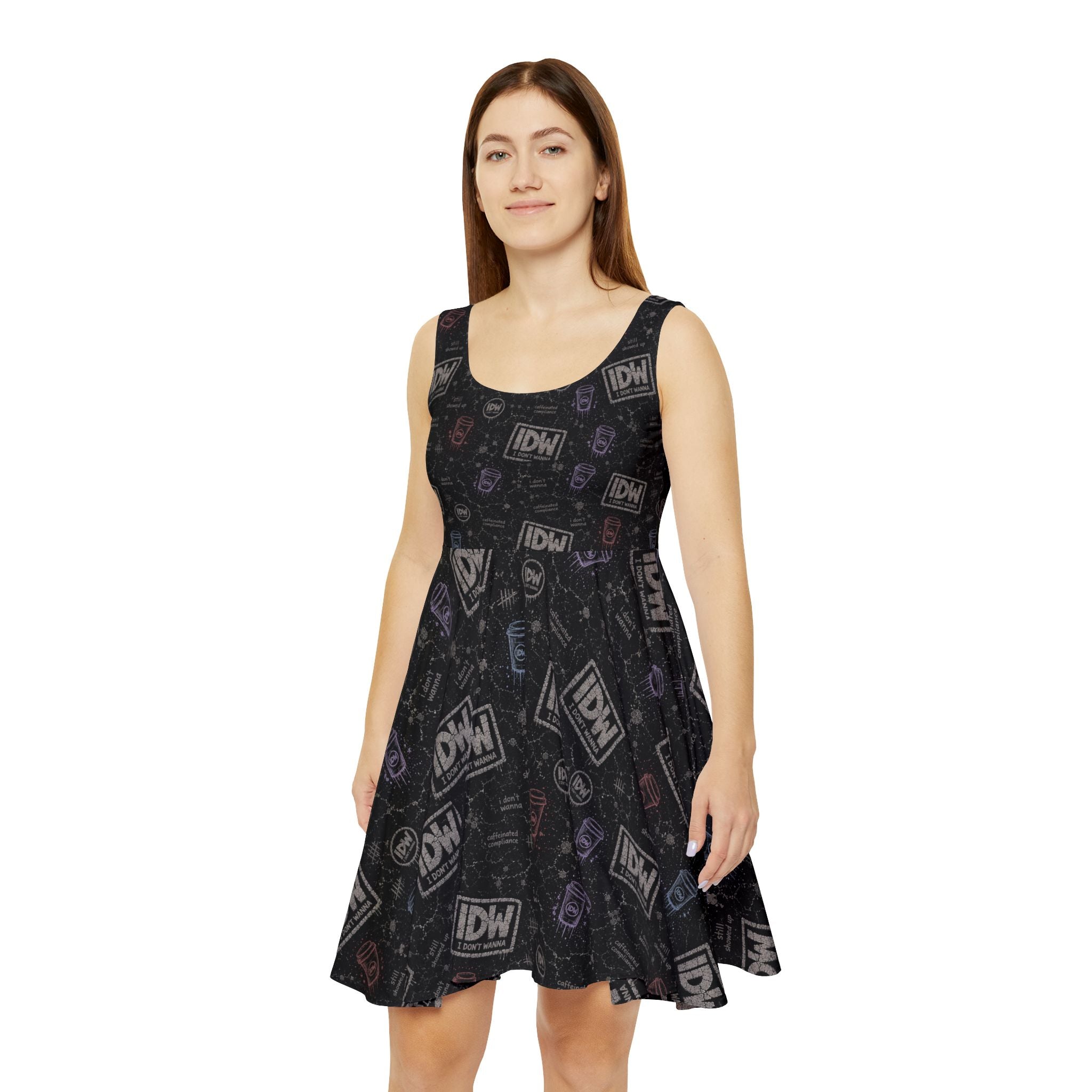 I Don't Wanna Skater Dress — Women's Summer Casual Streetwear