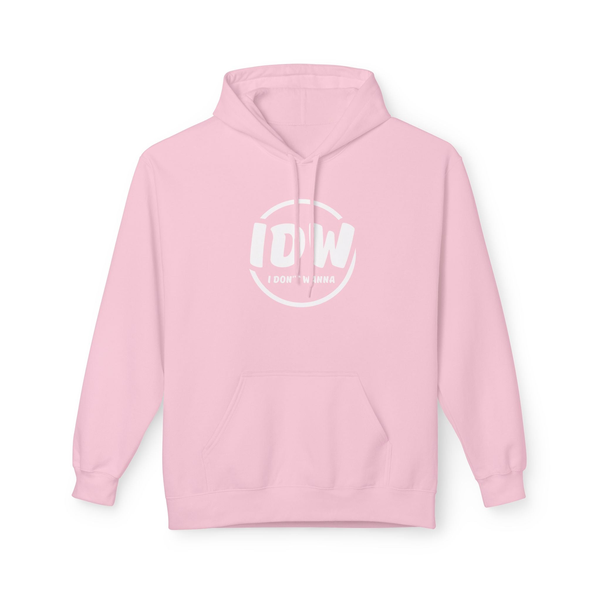 “I Don’t Wanna” Cozy Fleece Hoodie — Bold Mood-Status Pullover