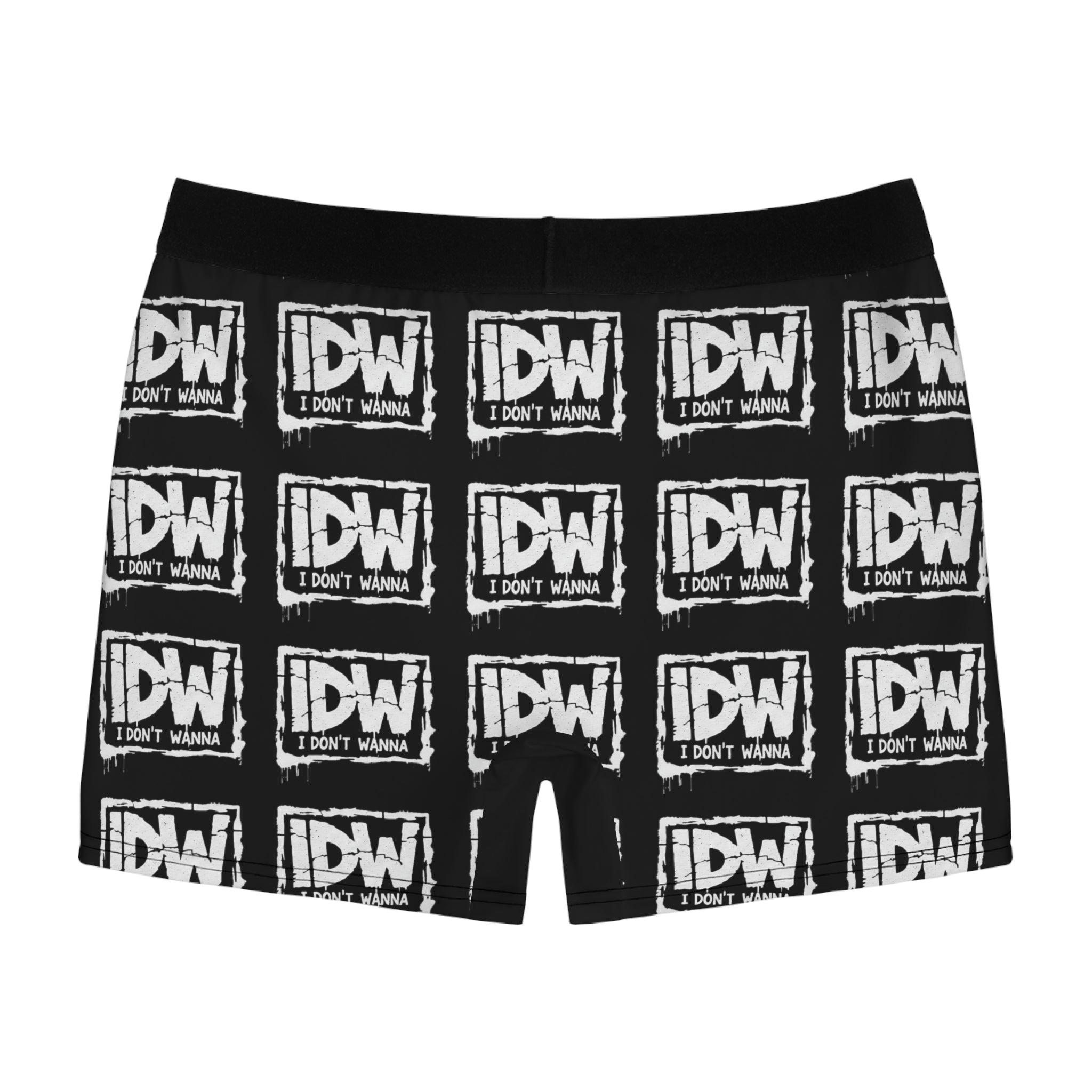 I Don't Wanna Boxer Briefs — Men's Message Boxer Briefs (AOP)