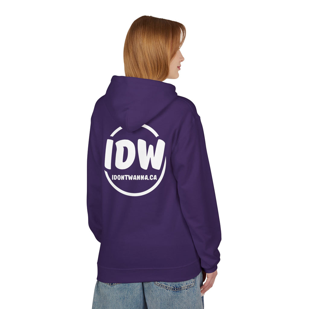 “I Don’t Wanna” Cozy Fleece Hoodie — Bold Mood-Status Pullover