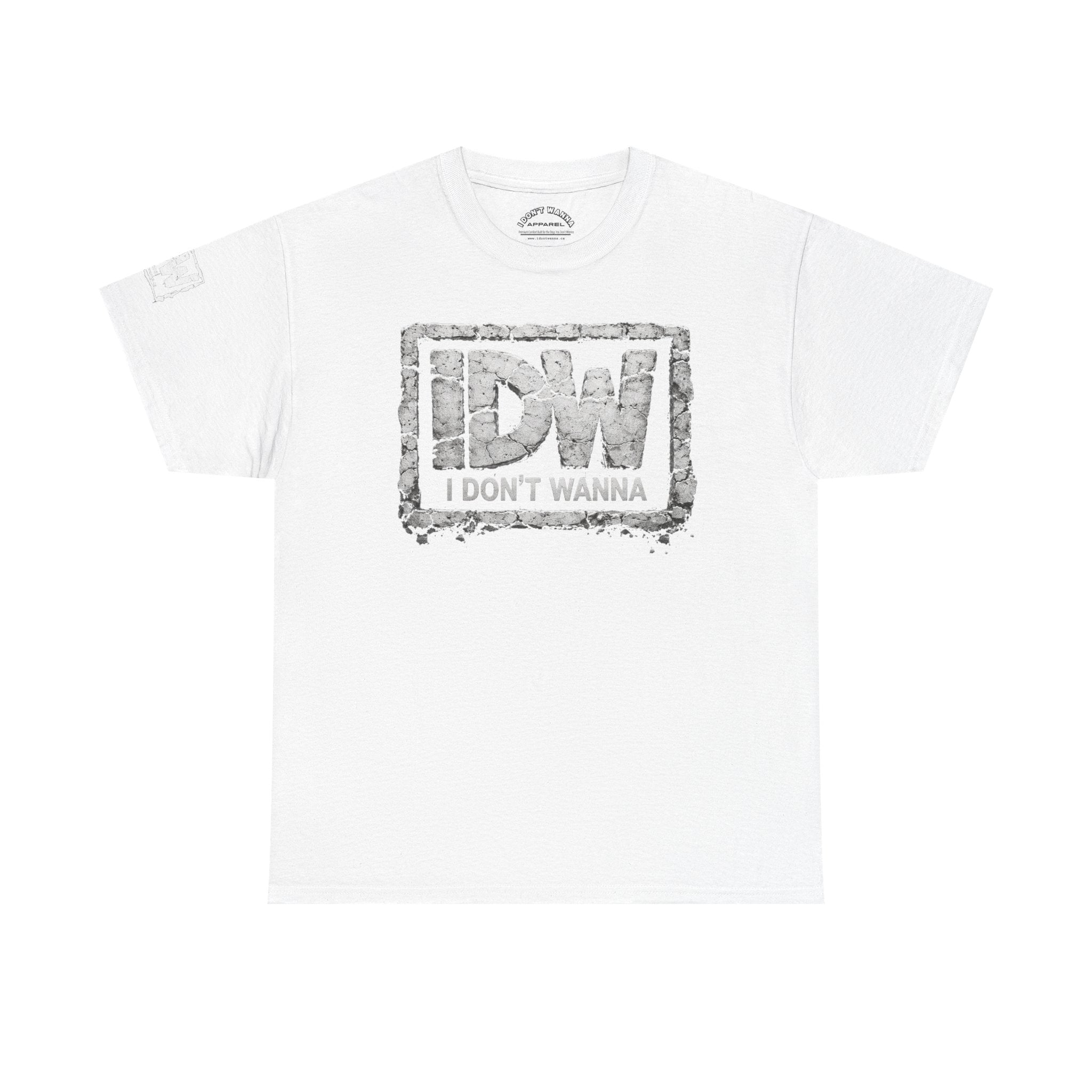Distressed 3D Concrete IDW Logo T-Shirt — Vintage Urban Graphic Tee