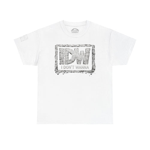Distressed 3D Concrete IDW Logo T-Shirt — Vintage Urban Graphic Tee