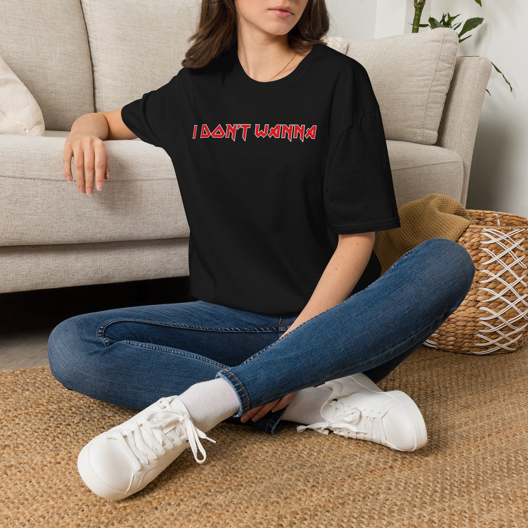 I Don't Wanna — 80s New Wave/British Heavy Metal Band Logo T-Shirt