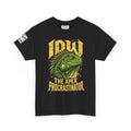 Apex Procrastinator Iguana T-Shirt — "I AM THE APEX PROCRASTINATOR" (Back: "THE VOICES IN MY HEAD REQUESTED A DAY OFF")