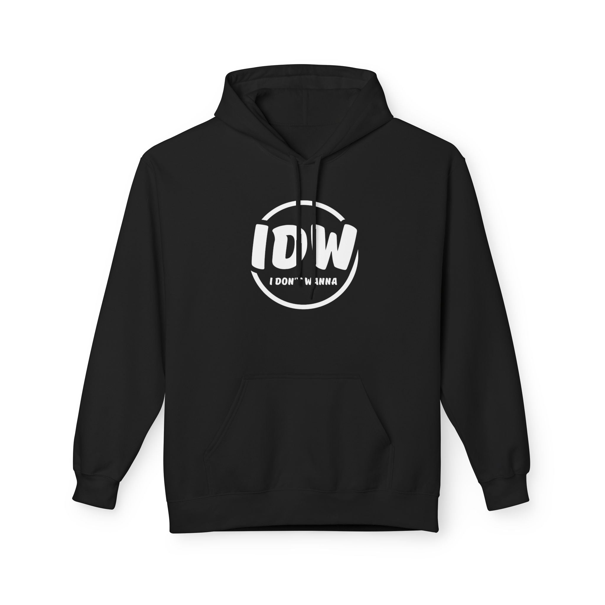 “I Don’t Wanna” Cozy Fleece Hoodie — Bold Mood-Status Pullover
