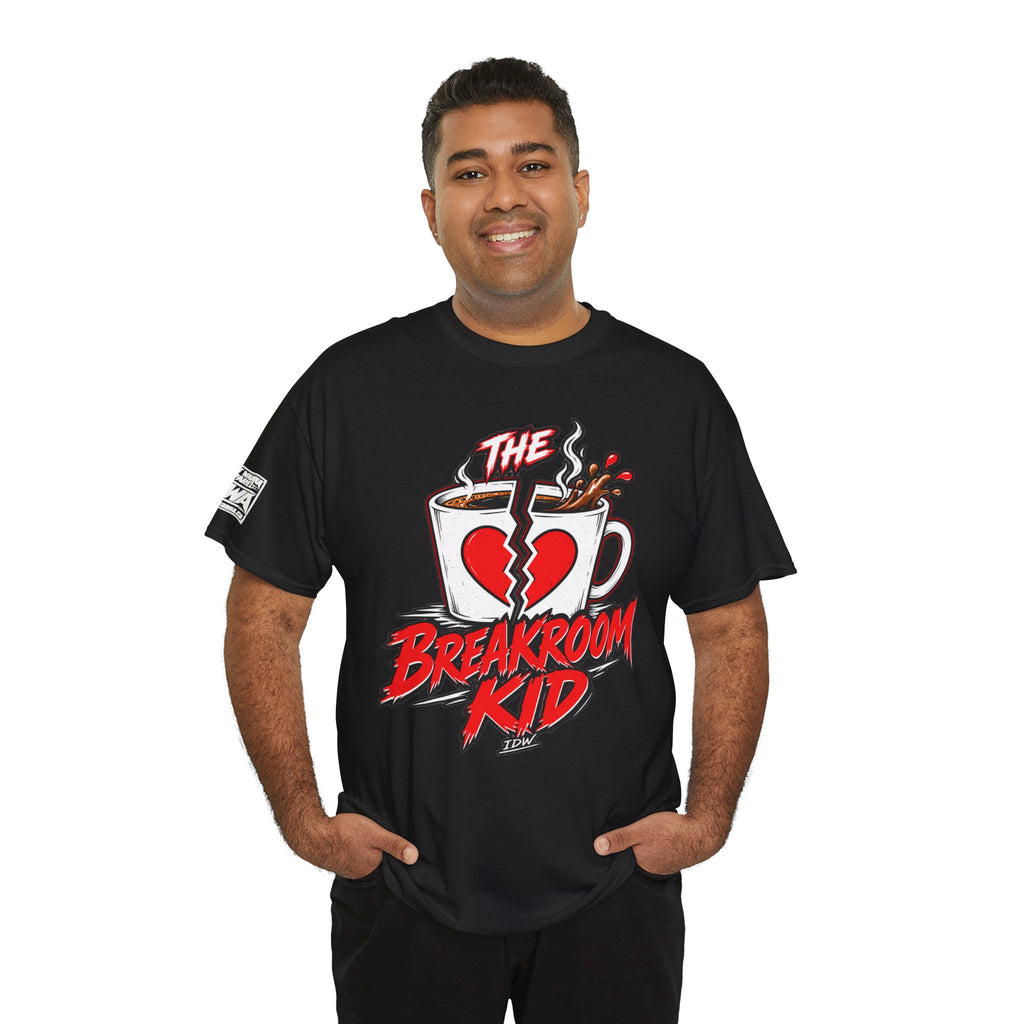 Breakroom Kid Tee — “I Think I’m TIRED. I Know I’m COMFY.” Coffee Shop Graphic Tee