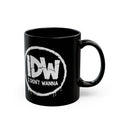 I Don’t Wanna Black Mug — 11oz & 15oz Ceramic Coffee Cup (Graffiti Logo)