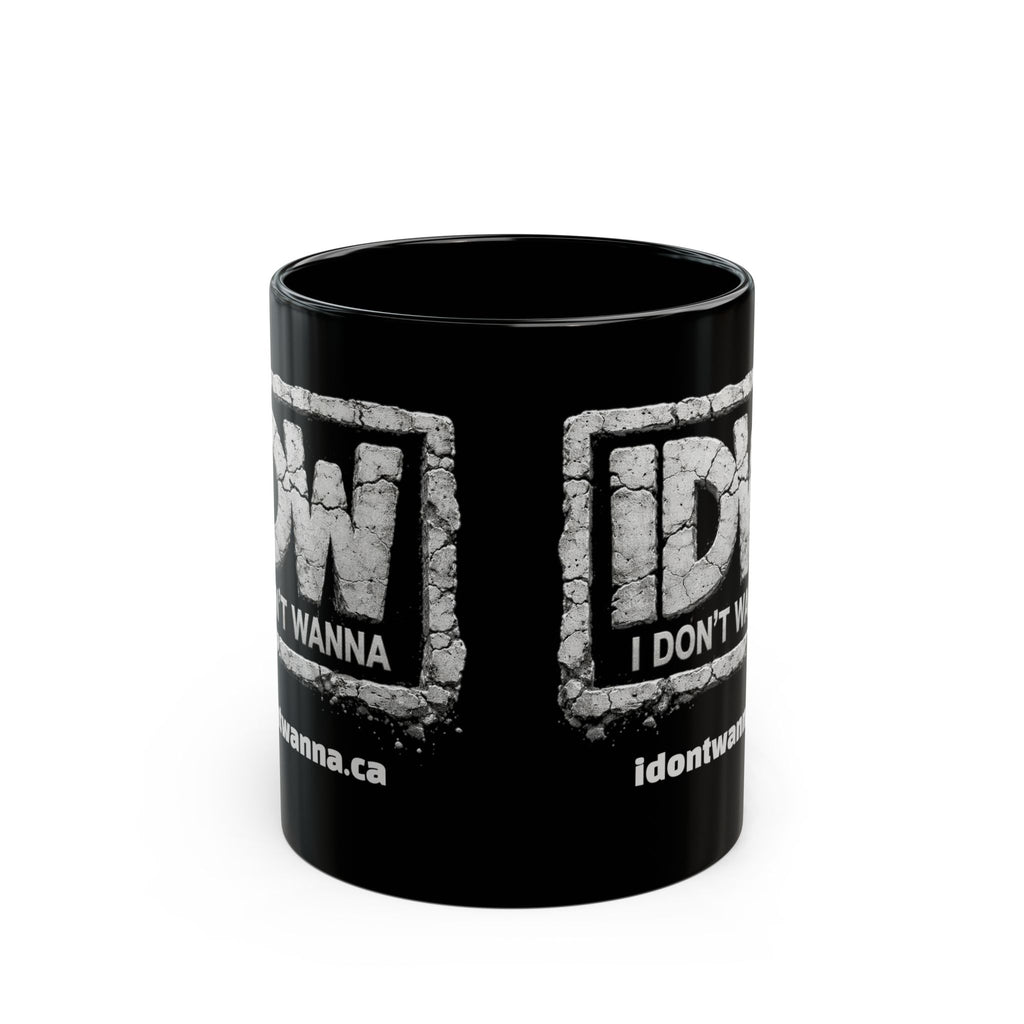 I Don’t Wanna Concrete Logo Coffee Mug — Black 11oz/15oz