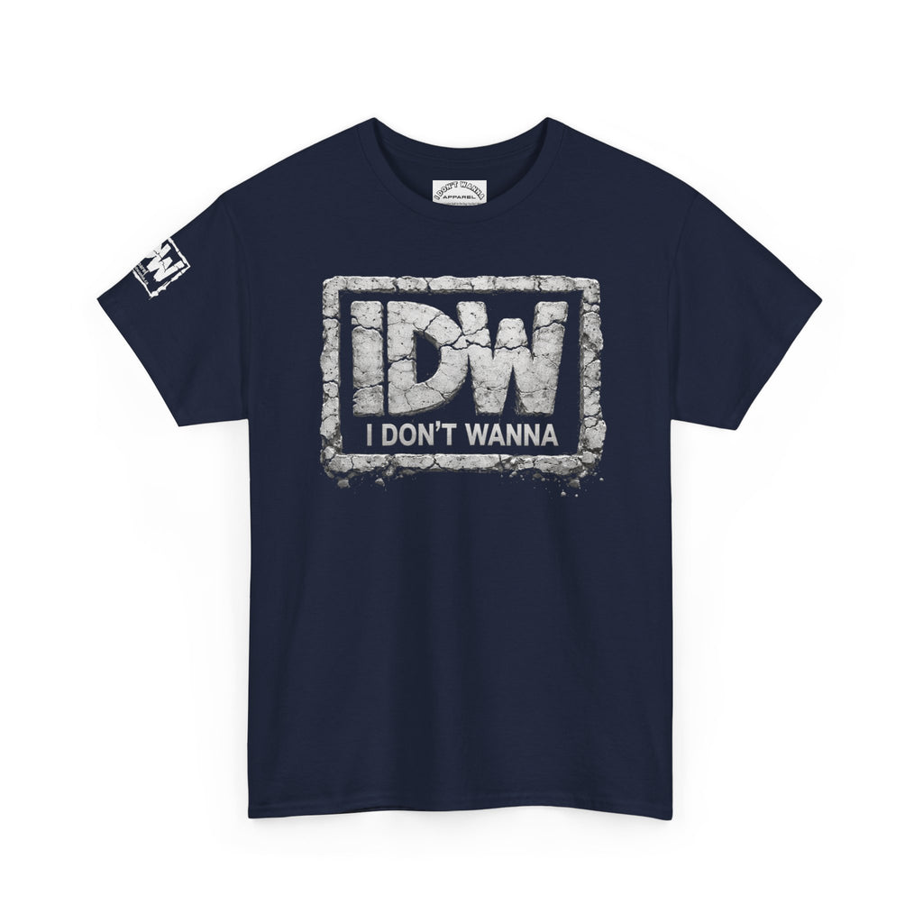 Distressed 3D Concrete IDW Logo T-Shirt — Vintage Urban Graphic Tee