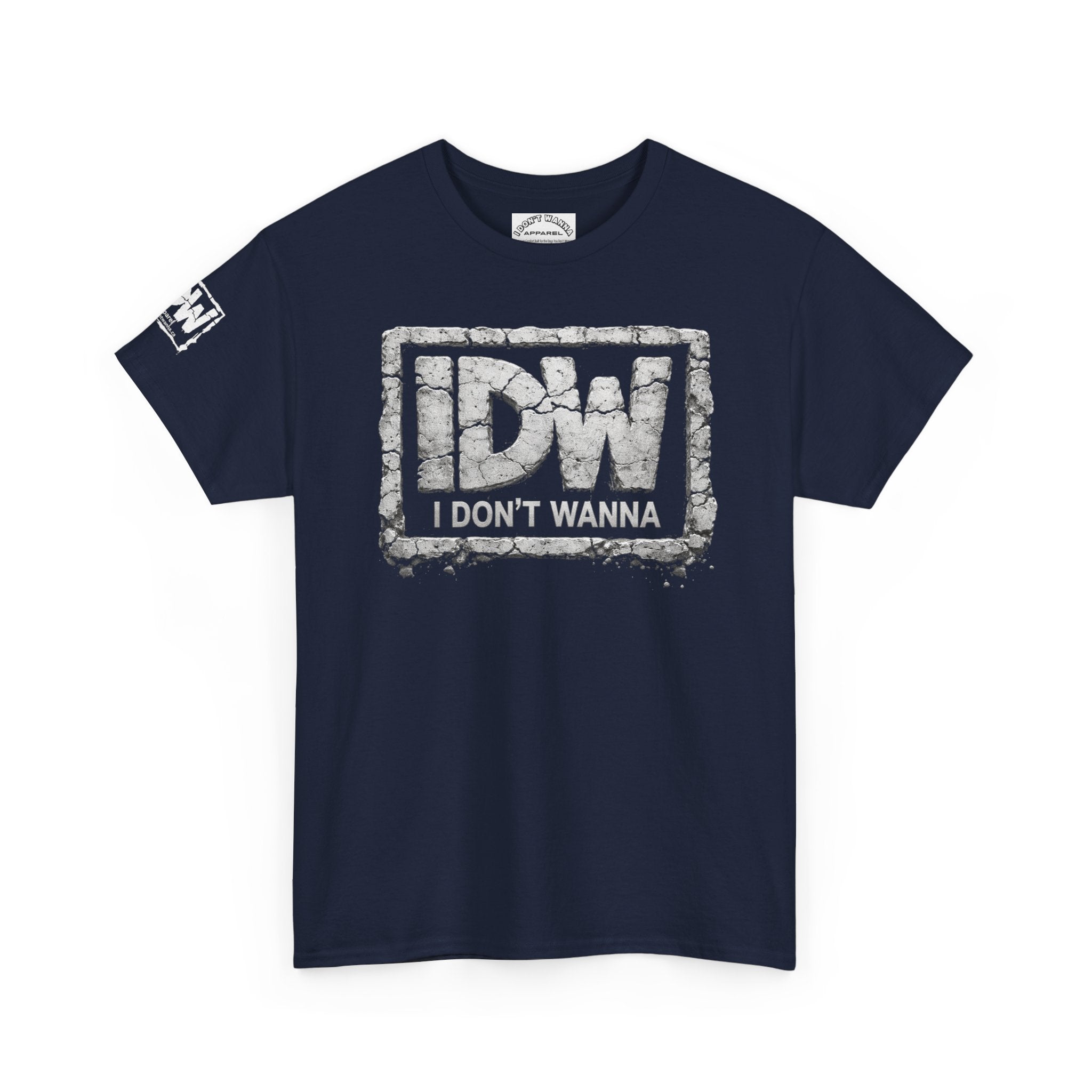 Distressed 3D Concrete IDW Logo T-Shirt — Vintage Urban Graphic Tee