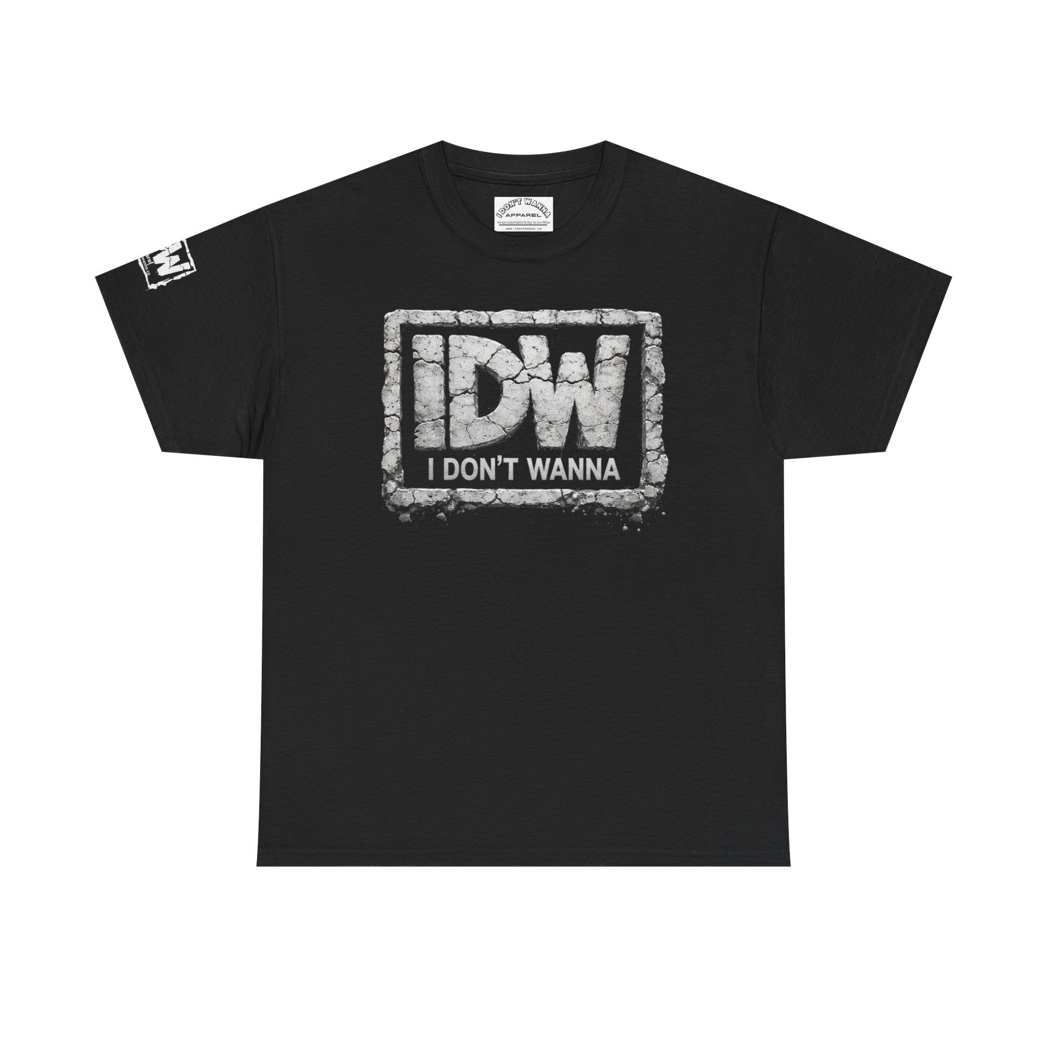 Distressed 3D Concrete IDW Logo T-Shirt — Vintage Urban Graphic Tee