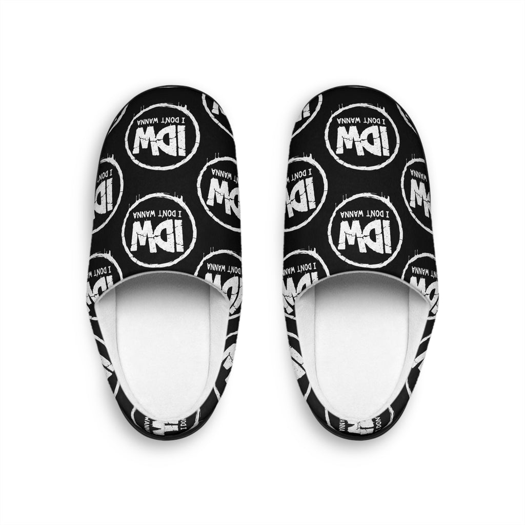 I Don't Wanna Cozy Slippers — Men's Indoor Fuzzy House Shoes