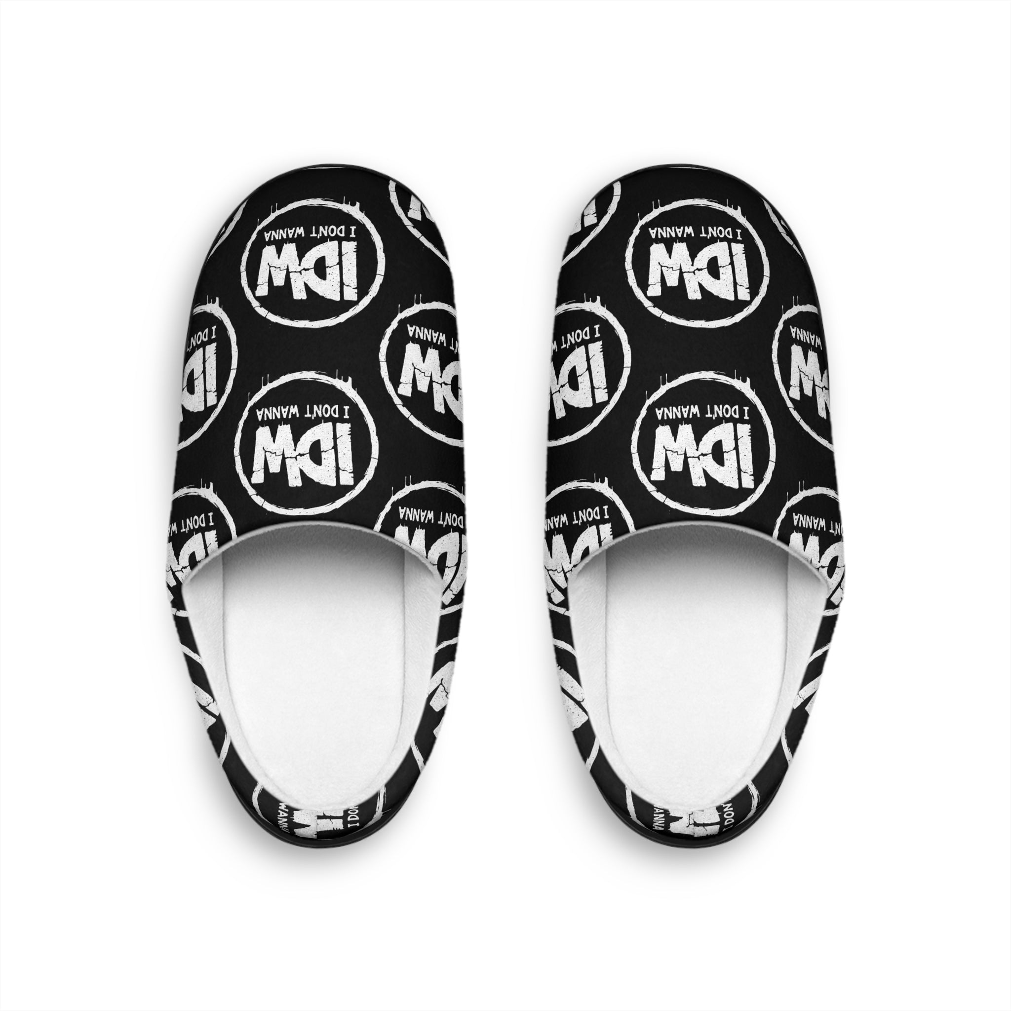 I Don't Wanna Cozy Slippers — Men's Indoor Fuzzy House Shoes