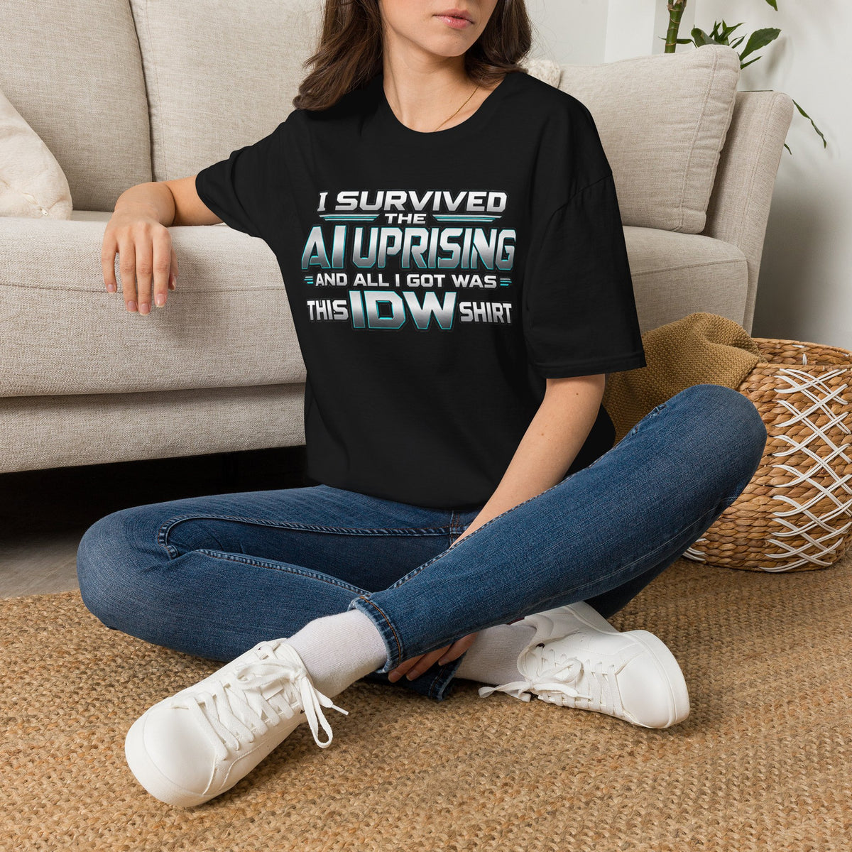 AI Uprising Survivor T-Shirt — "I Survived the AI Uprising and All I Got Was This IDW Shirt"