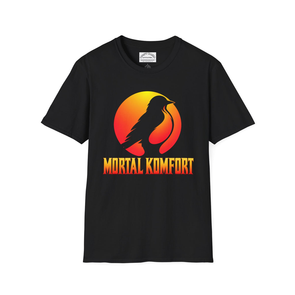 Mortal Komfort Retro Sunset T-Shirt — American Robin Graphic Tee