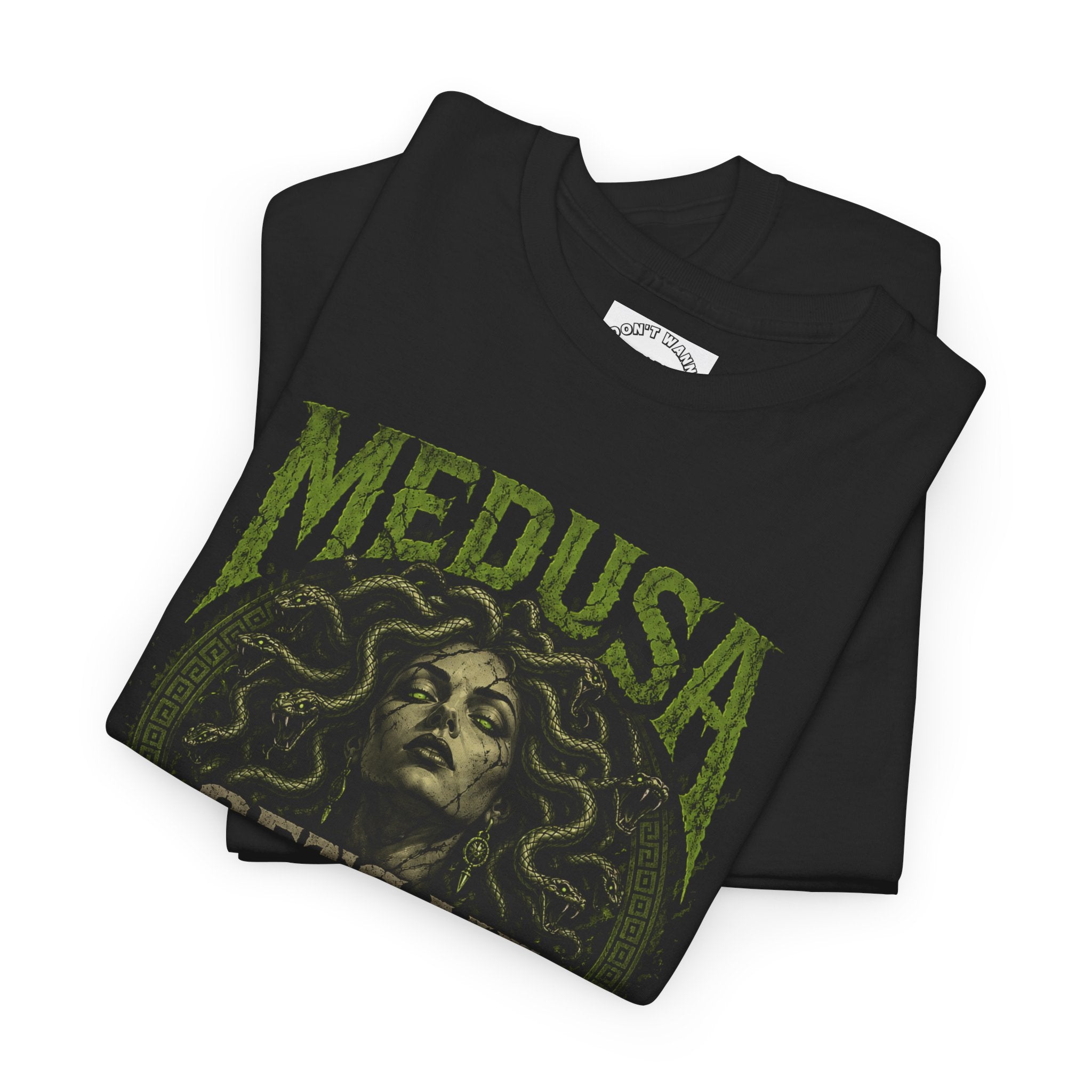 Medusa 'Gets Me Rock Hard' Graphic Tee — Vintage Mythology Shirt
