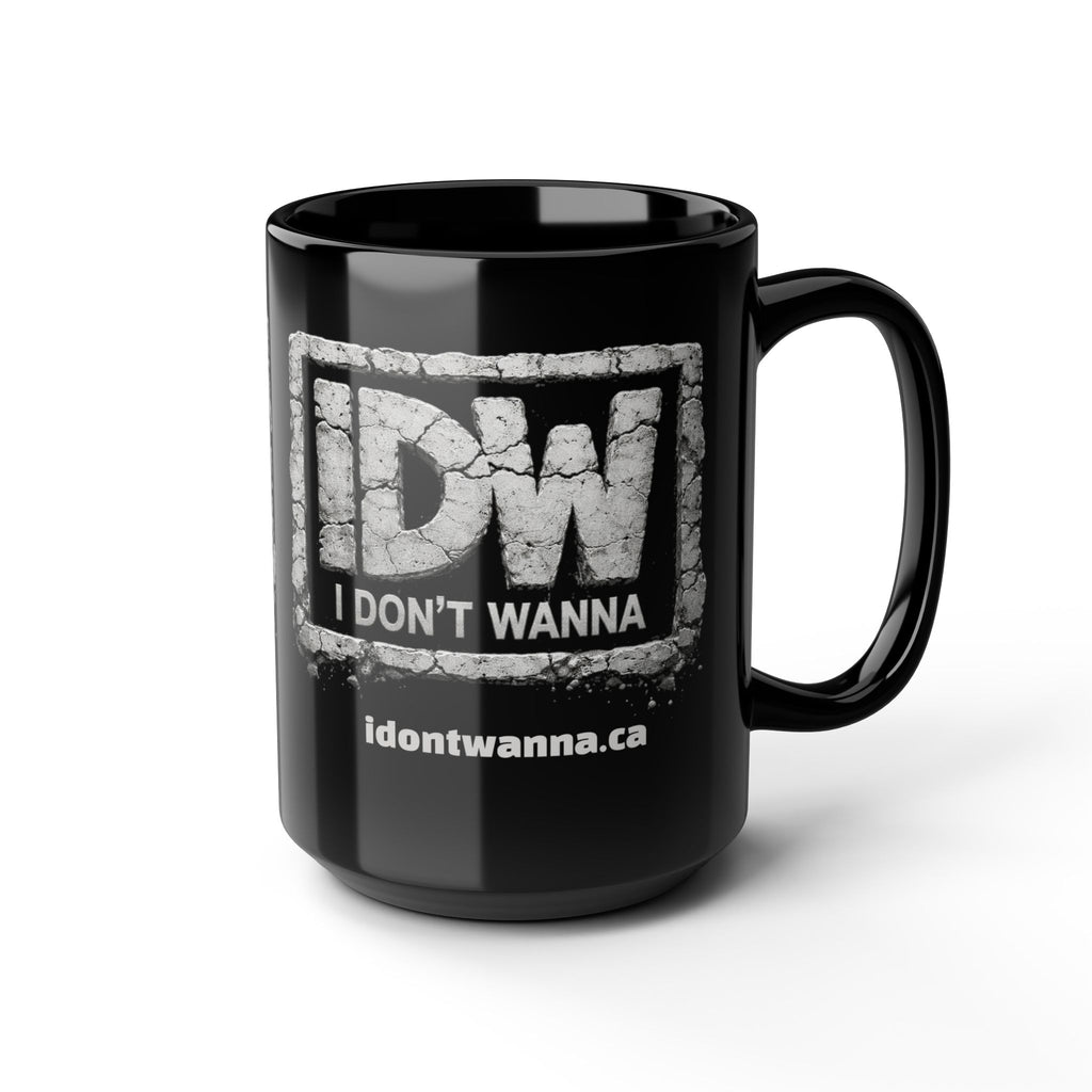 I Don’t Wanna Concrete Logo Coffee Mug — Black 11oz/15oz