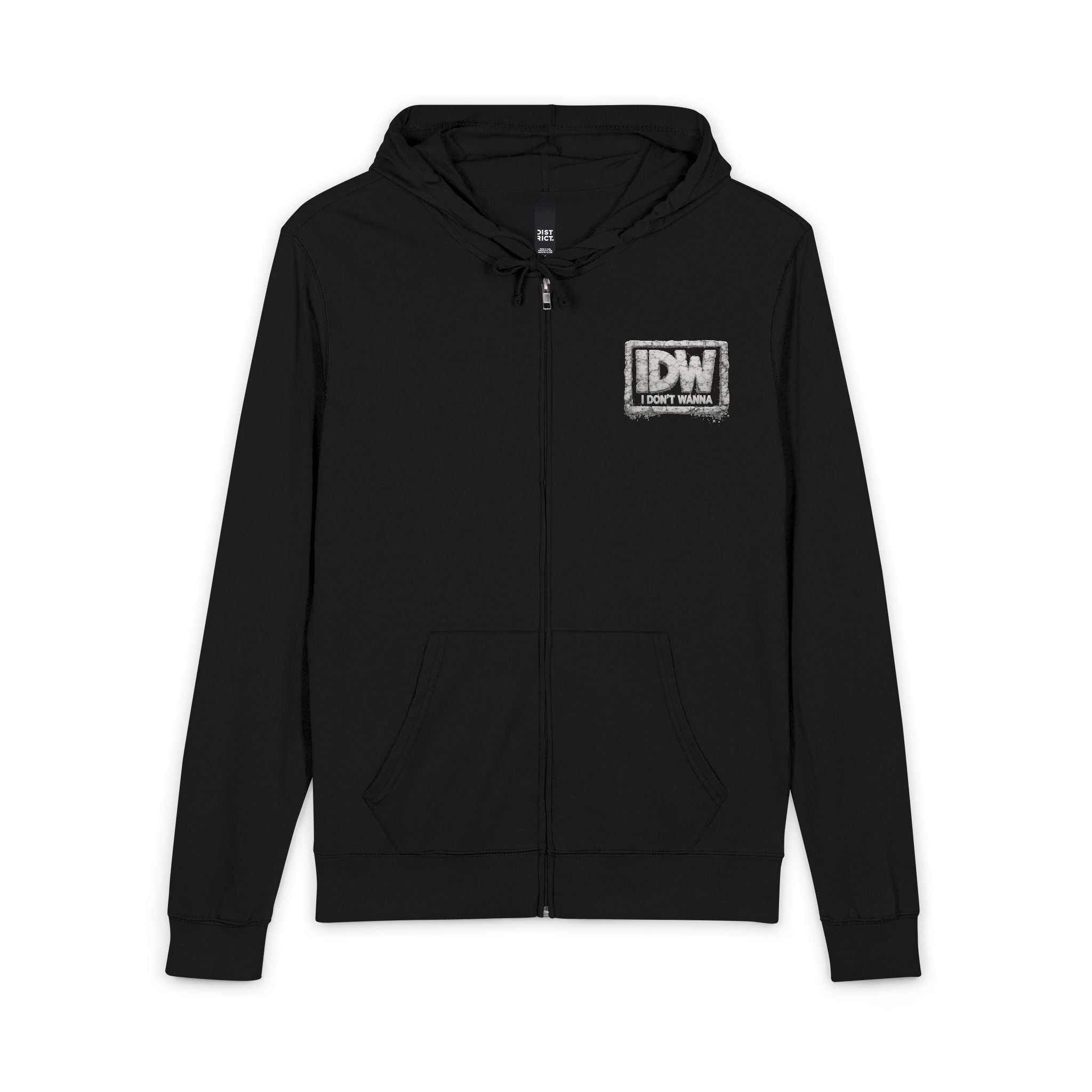 I Don't Wanna Full-Zip Hoodie — 3D Concrete Logo