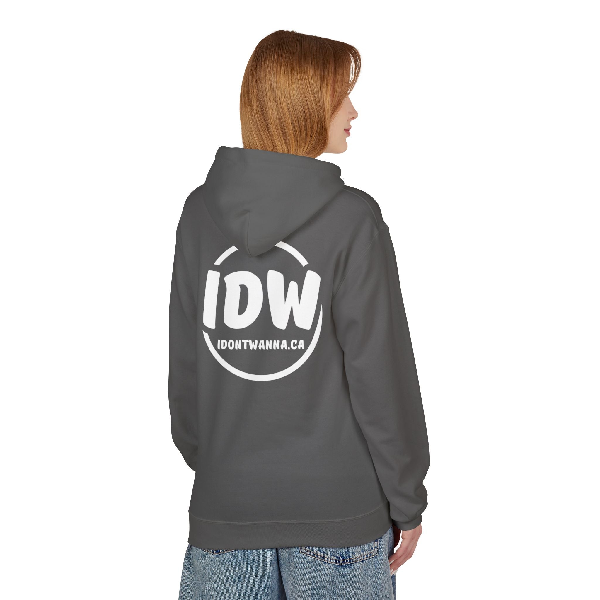 “I Don’t Wanna” Cozy Fleece Hoodie — Bold Mood-Status Pullover