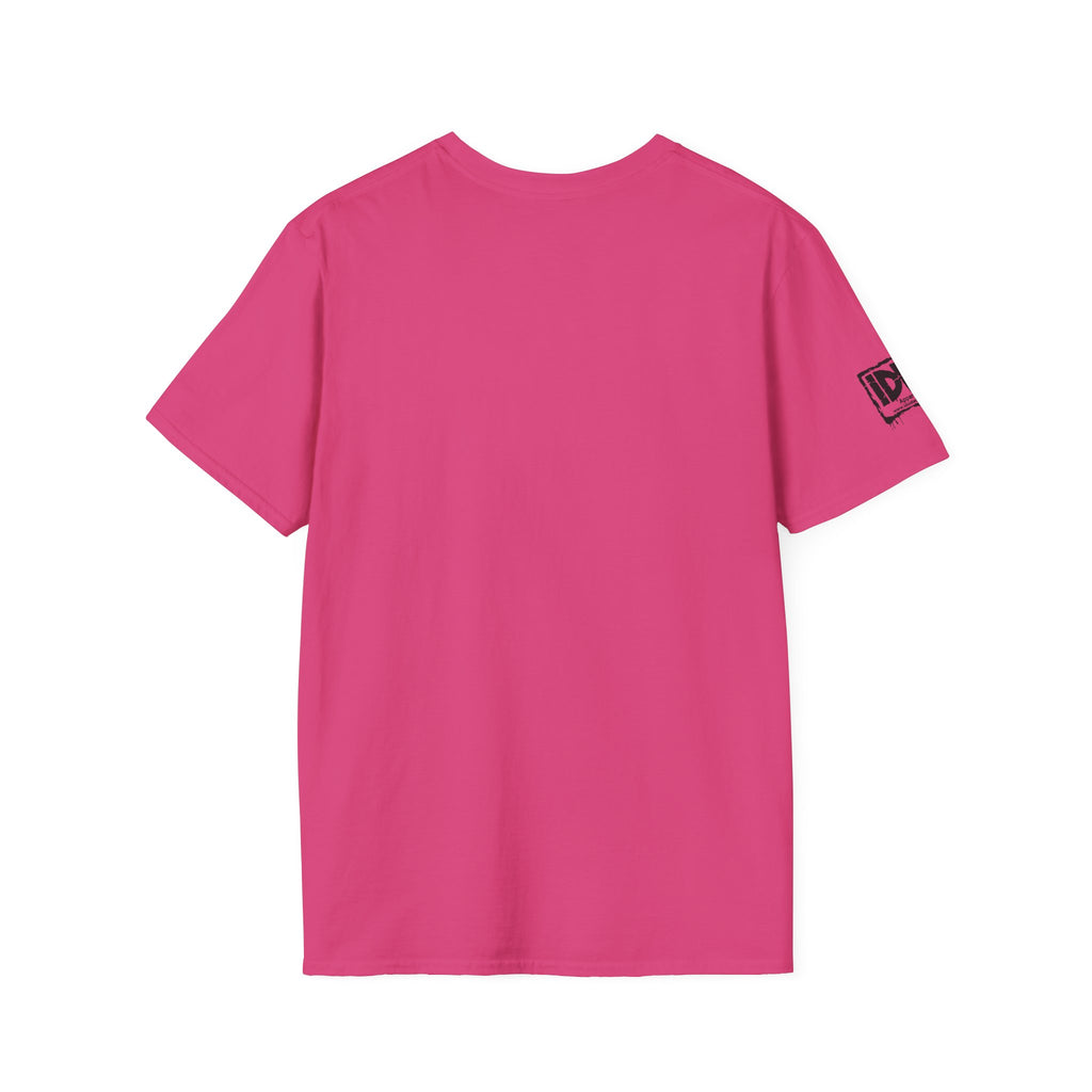 She Doesn't Even Wanna Be Here Funny Mean Girls-Inspired Pink Wednesday Tee