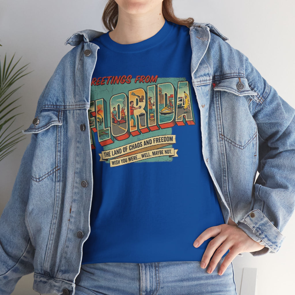 Florida Man 'We Wish You Were Here' T-Shirt — Greetings From Florida News Headlines