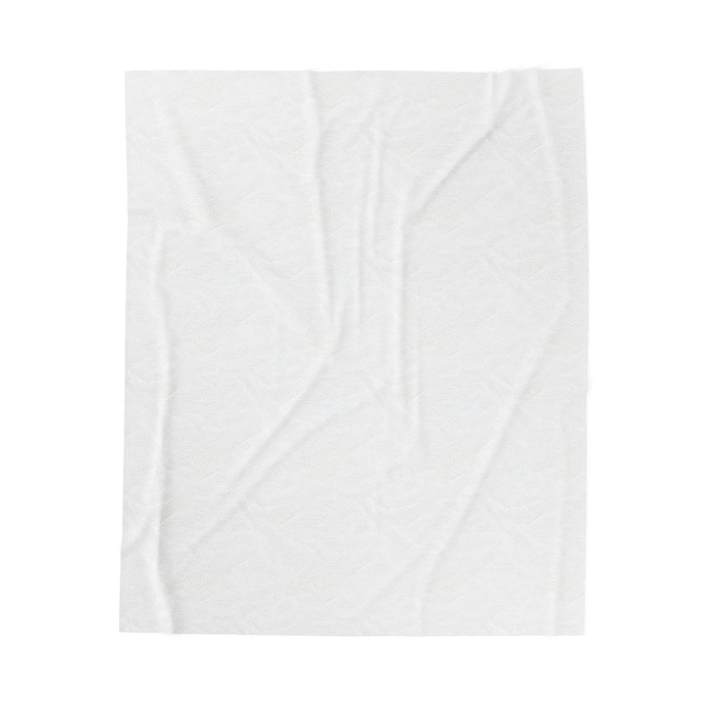 Velveteen Plush Blanket — 'I Don't Wanna' Logo Repeating Black & White Cozy Throw