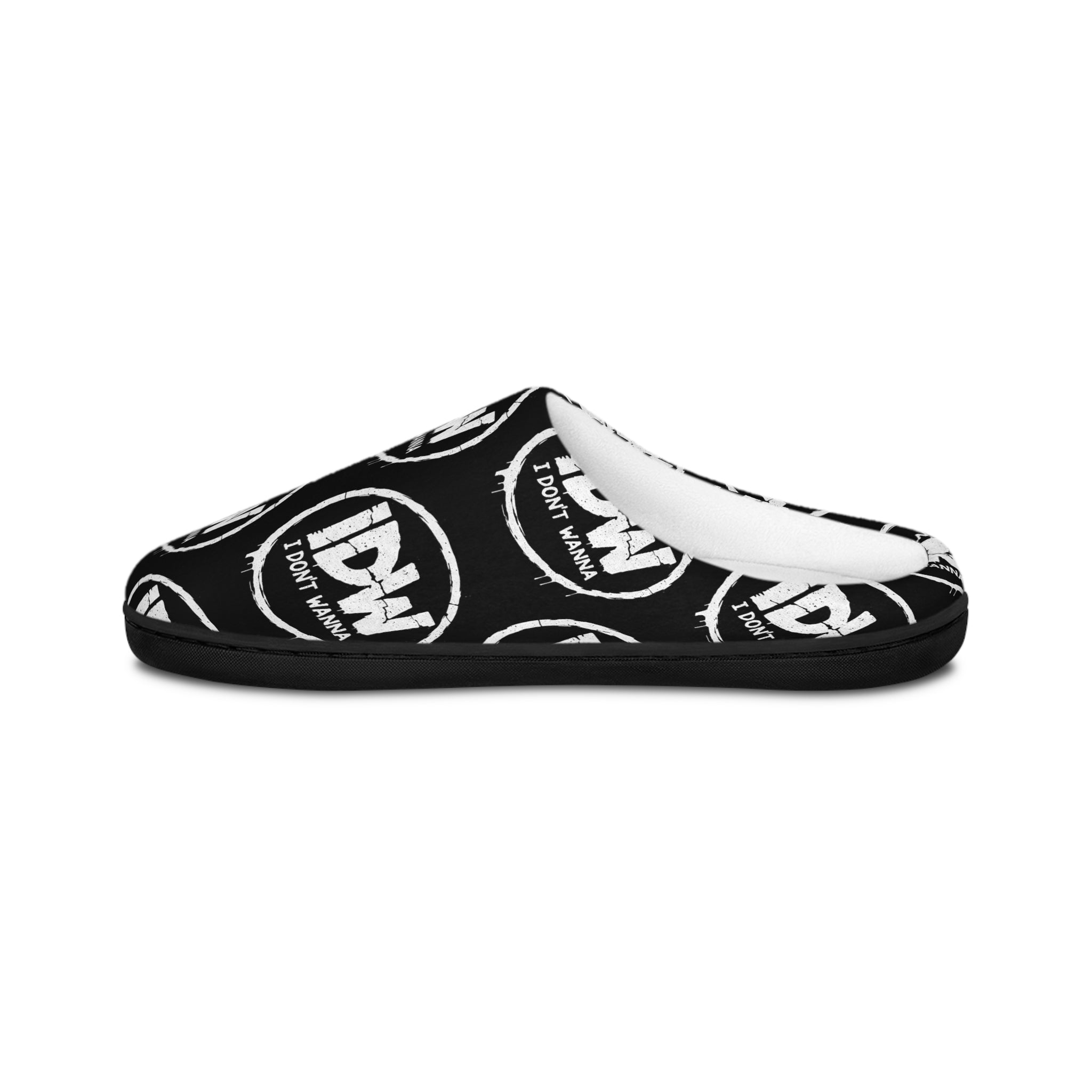 I Don't Wanna Cozy Slippers — Men's Indoor Fuzzy House Shoes