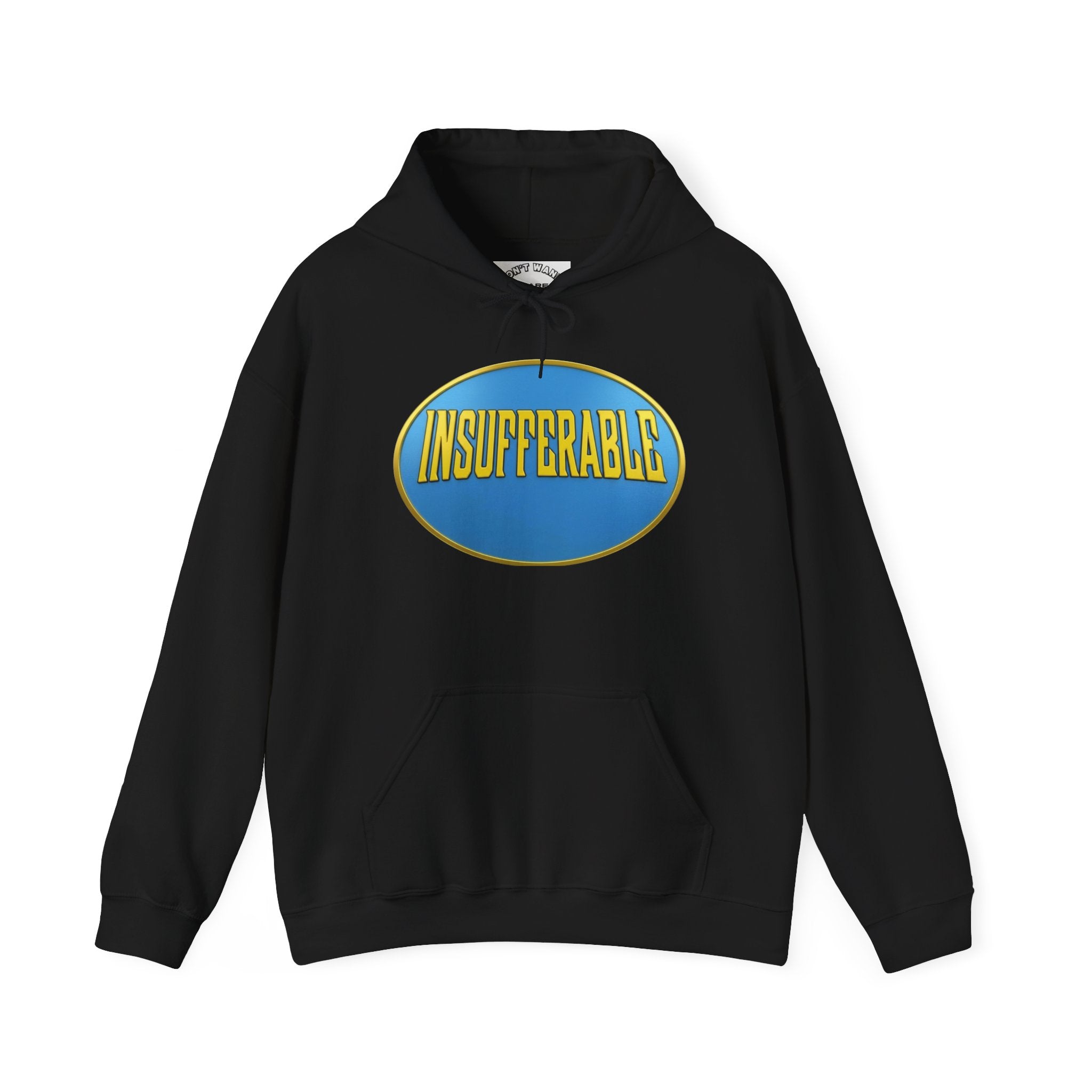 Insufferable Before Coffee Hoodie — Invincible-Inspired Double Logo Coffee Lover Hoodie
