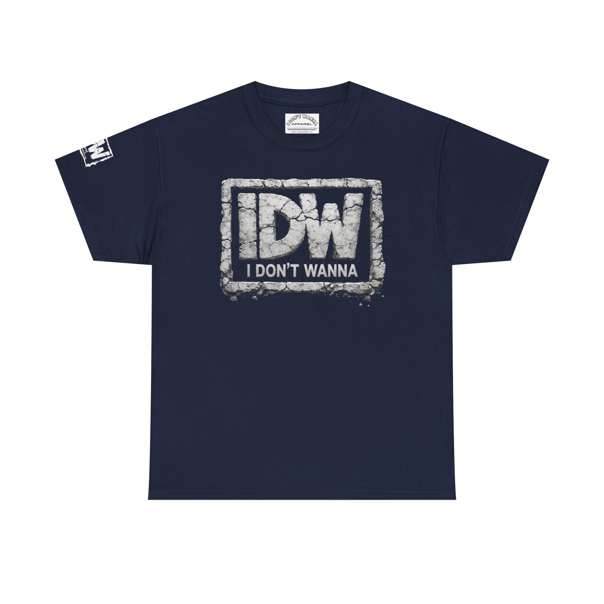 Distressed 3D Concrete IDW Logo T-Shirt — Vintage Urban Graphic Tee