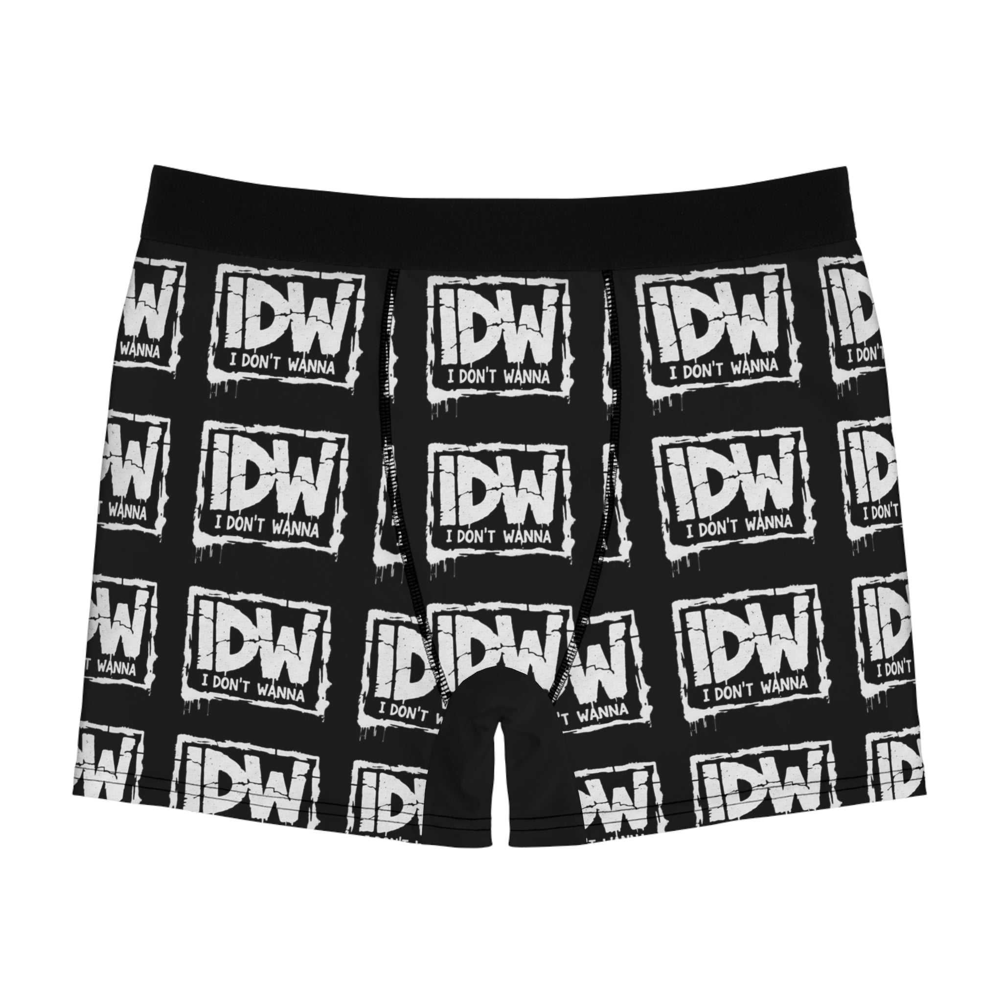 I Don't Wanna Boxer Briefs — Men's Message Boxer Briefs (AOP)