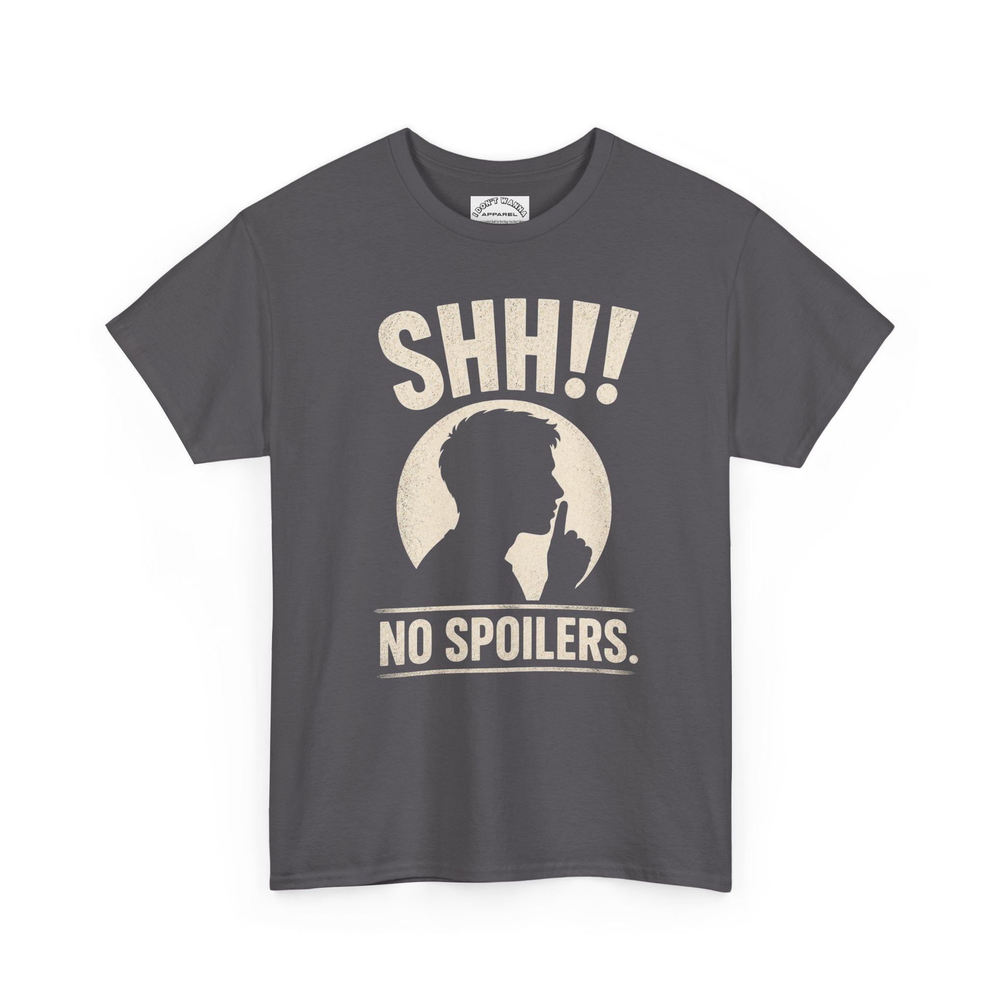 No Spoilers T-Shirt — "SHH!! No Spoilers" Retro Fan Tee