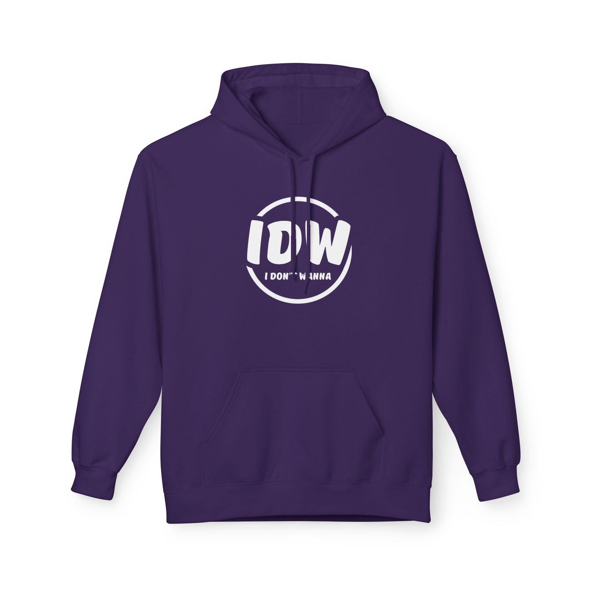 “I Don’t Wanna” Cozy Fleece Hoodie — Bold Mood-Status Pullover