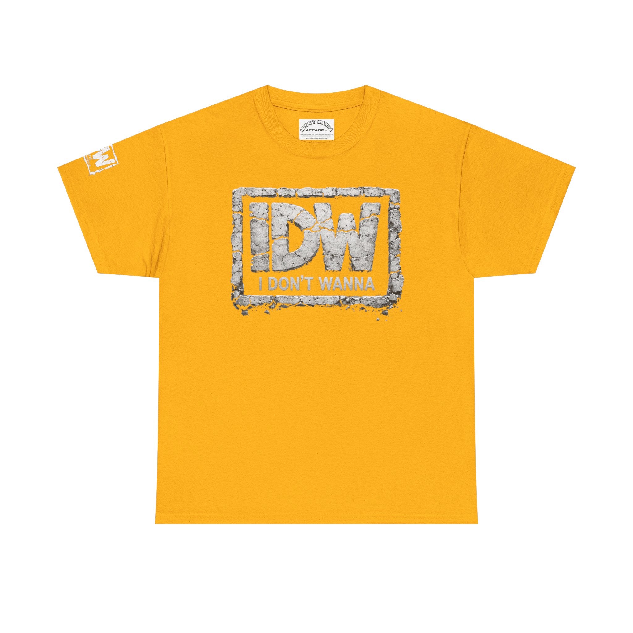Distressed 3D Concrete IDW Logo T-Shirt — Vintage Urban Graphic Tee