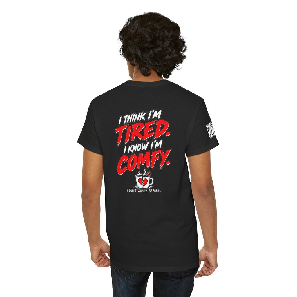Breakroom Kid Tee — “I Think I’m TIRED. I Know I’m COMFY.” Coffee Shop Graphic Tee