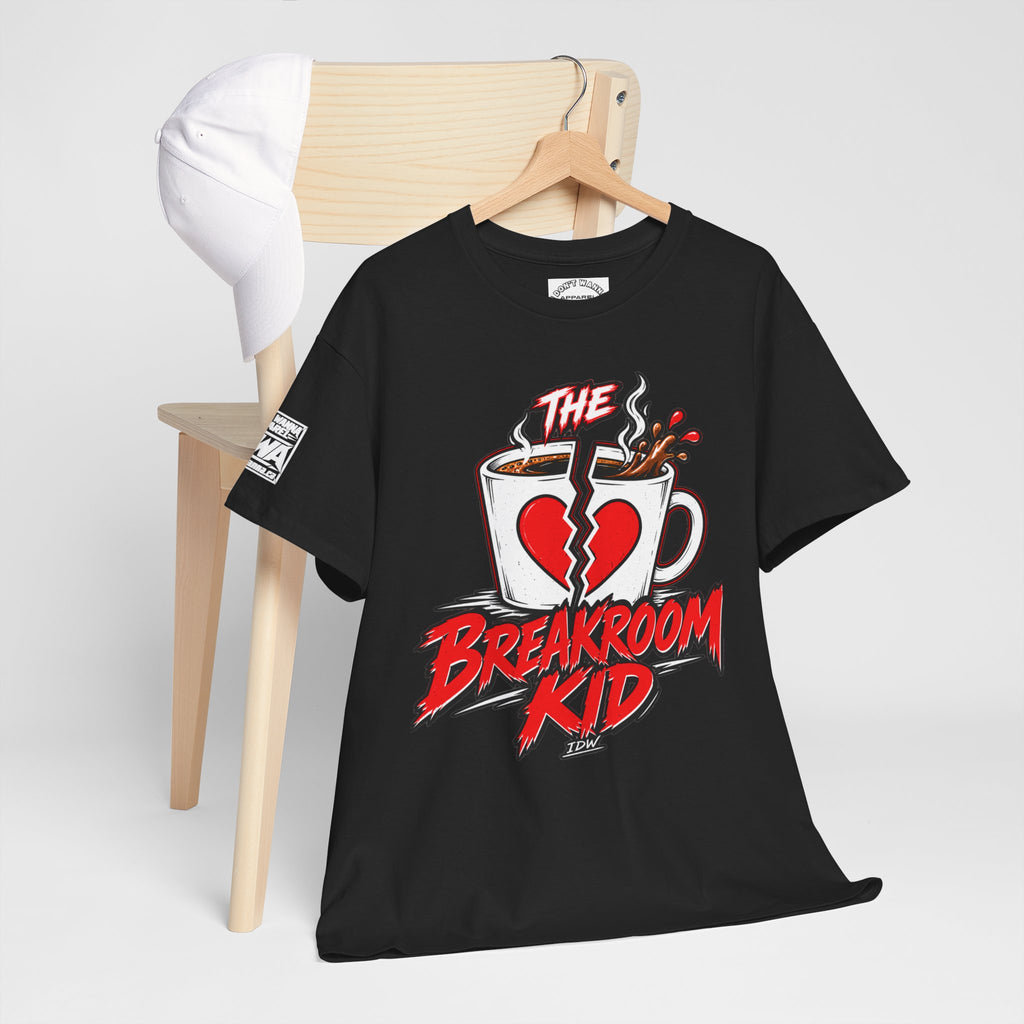 Breakroom Kid Tee — “I Think I’m TIRED. I Know I’m COMFY.” Coffee Shop Graphic Tee