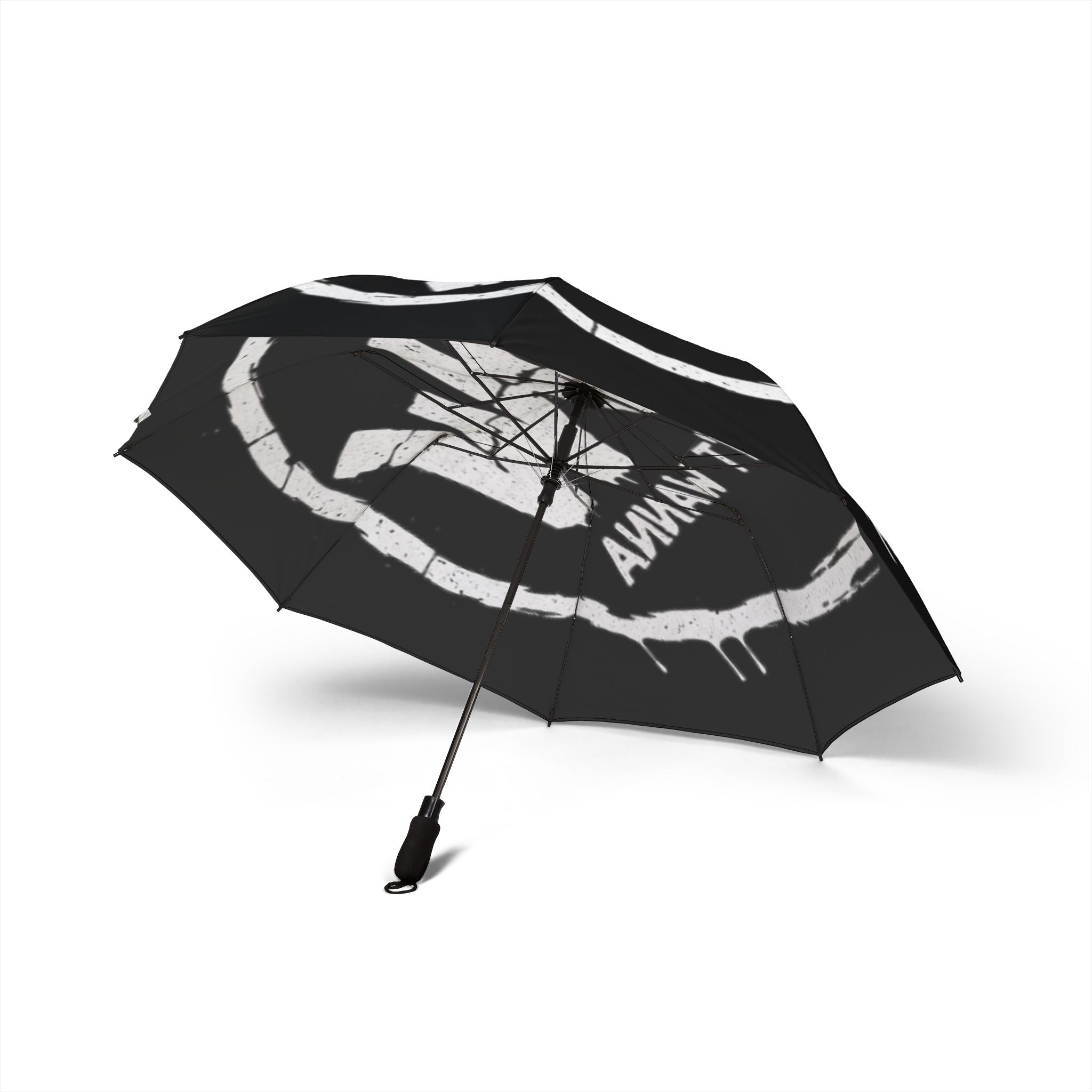 Umbrella — "I Don't Wanna" Distressed Logo Compact Foldable Umbrella