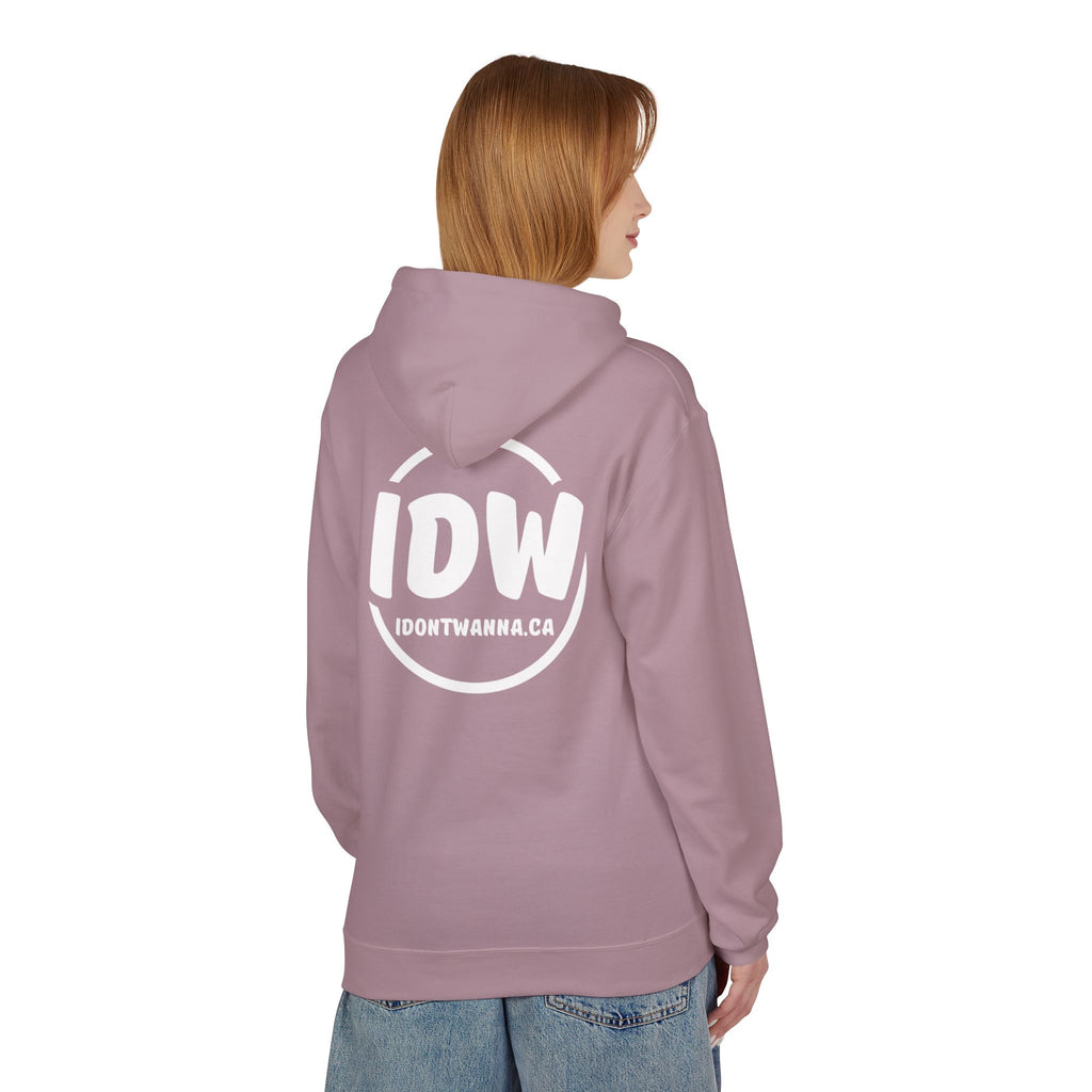 “I Don’t Wanna” Cozy Fleece Hoodie — Bold Mood-Status Pullover