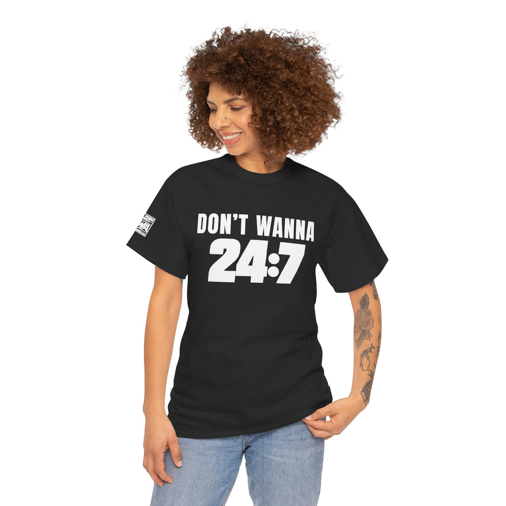 Don’t Wanna 24:7 Wrestling-Inspired Graphic T-Shirt